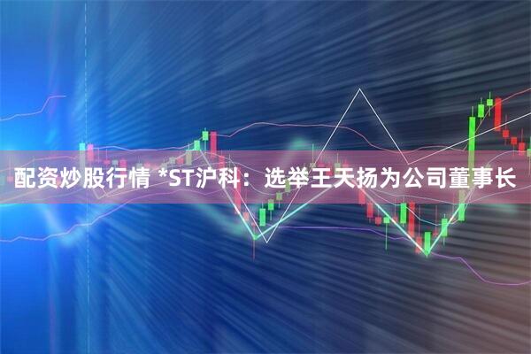 配资炒股行情 *ST沪科：选举王天扬为公司董事长